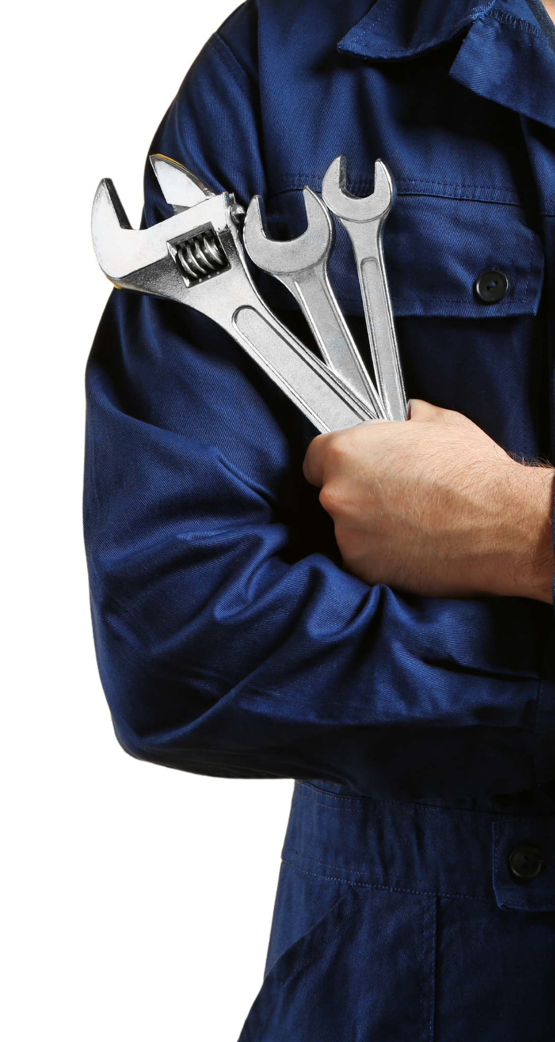 Man holding tools